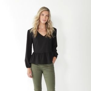 Women's Nine West V-Neck Peplum Blouse